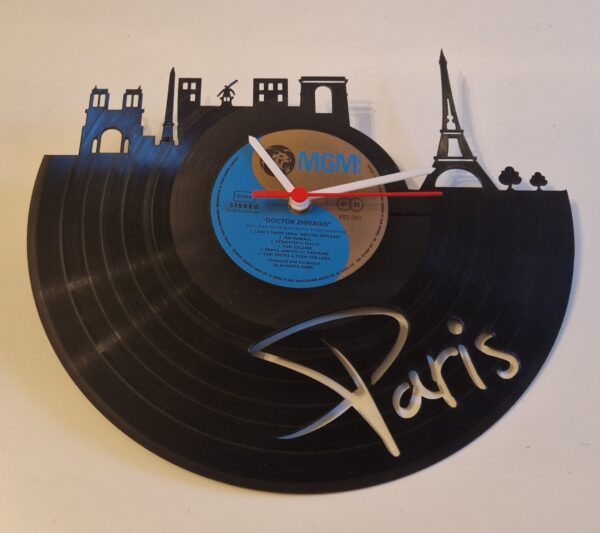 upcycling Schallplatten Wanduhr "Paris" – Bild 2